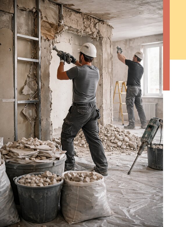 Демонтажные работы в Урюпинске от 2781 руб. — услуги и цена под ключ | ОТДЕЛОЧНИК-Рюп