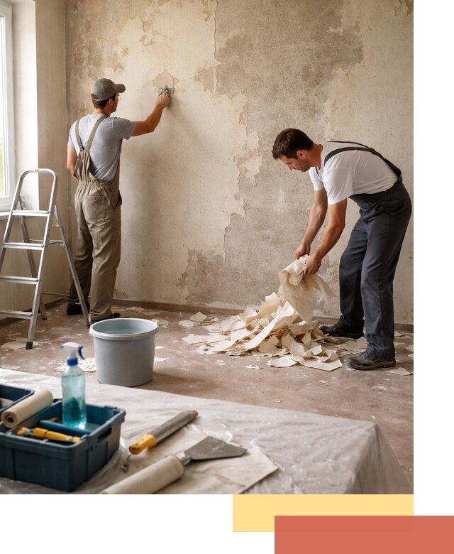 Снятие старых обоев в Урюпинске быстро и качественно