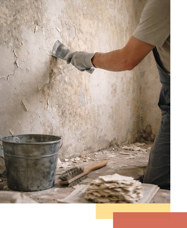 Удаление старой краски со стен в Урюпинске качественно и быстро