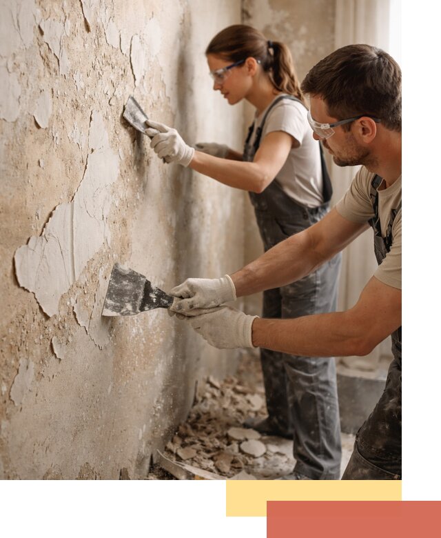 Снятие старой шпаклевки и подготовка поверхностей в Урюпинске