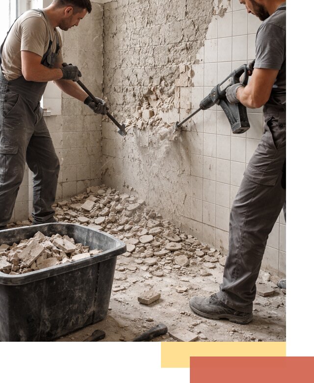 Демонтаж плитки со стен в Урюпинске быстро и аккуратно