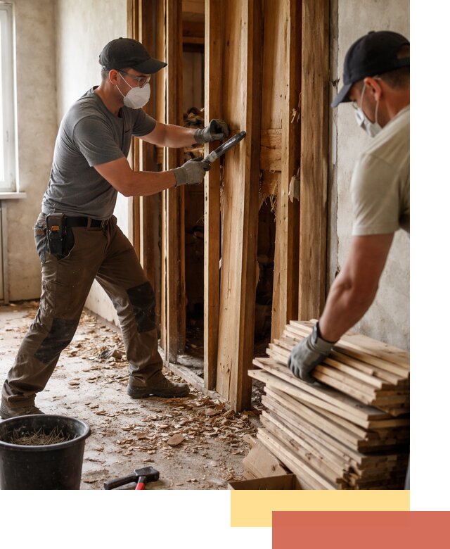 Демонтаж деревянных перегородок в Урюпинске быстро и аккуратно