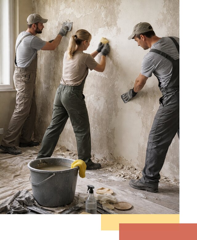 Очистка стен от клея и грунтовки в Урюпинске качественно и быстро