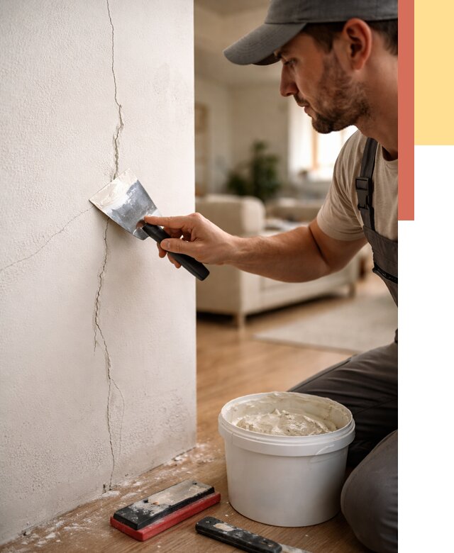 Заделка трещин и сколов в Урюпинске от 2524 руб. — быстро и недорого | ОТДЕЛОЧНИК-Рюп