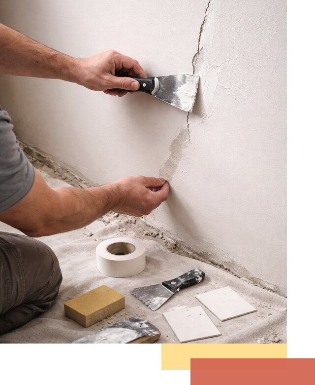 Заделка трещин и сколов в стенах и потолках в Урюпинске