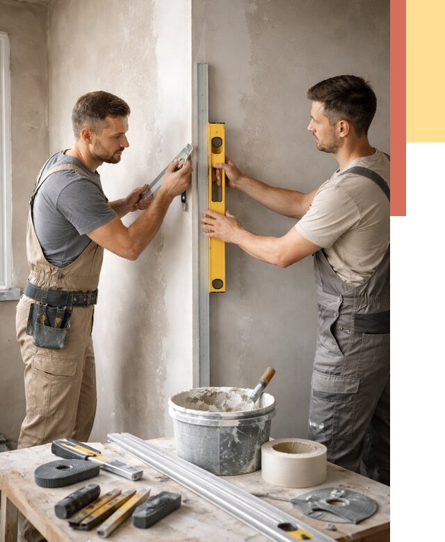 Выведение углов стен в Урюпинске от 1906 руб. быстро и недорого | ОТДЕЛОЧНИК-Рюп