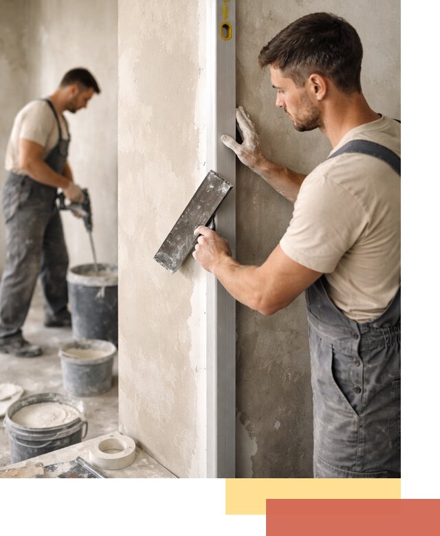 Выведение углов стен в Урюпинске: монтаж и оштукатуривание