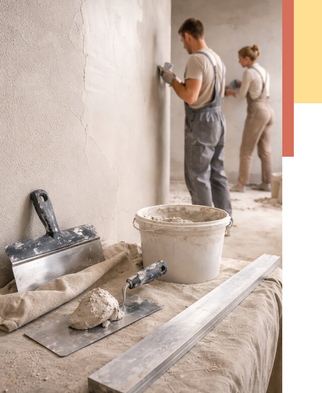 Штукатурка стен гипсовая в Урюпинске от 4635 руб/м2 — быстро и недорого | ОТДЕЛОЧНИК-Рюп