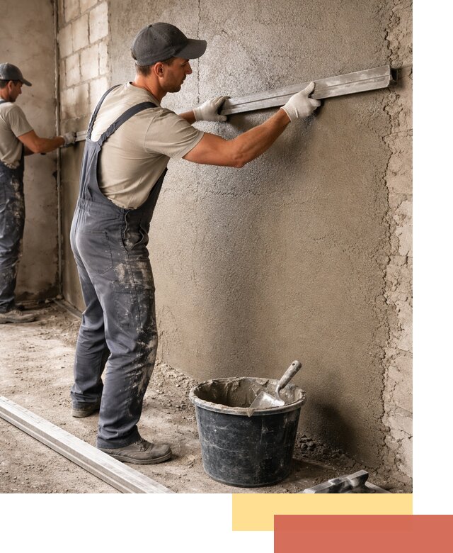 Штукатурка стен цементно-песчаная в Урюпинске профессионально
