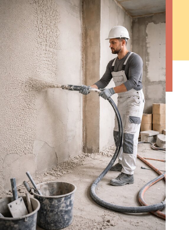 Машинная штукатурка стен в Урюпинске под ключ от 6696 руб./м2 | ОТДЕЛОЧНИК-Рюп