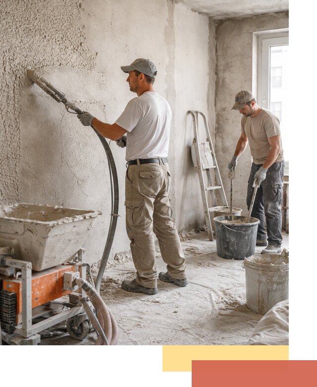 Машинная штукатурка стен в Урюпинске — быстро и качественно