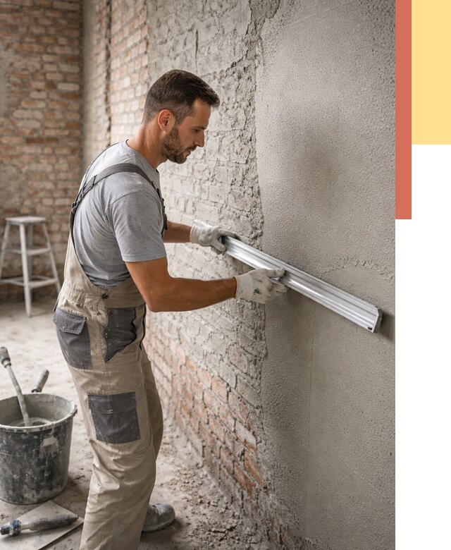 Штукатурка кирпичных стен в Урюпинске от 4635 руб/м2 — быстро и недорого | ОТДЕЛОЧНИК-Рюп