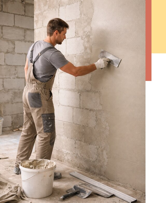 Штукатурка стен из газобетона в Урюпинске от 2163 руб./м2 — быстро и недорого | ОТДЕЛОЧНИК-Рюп