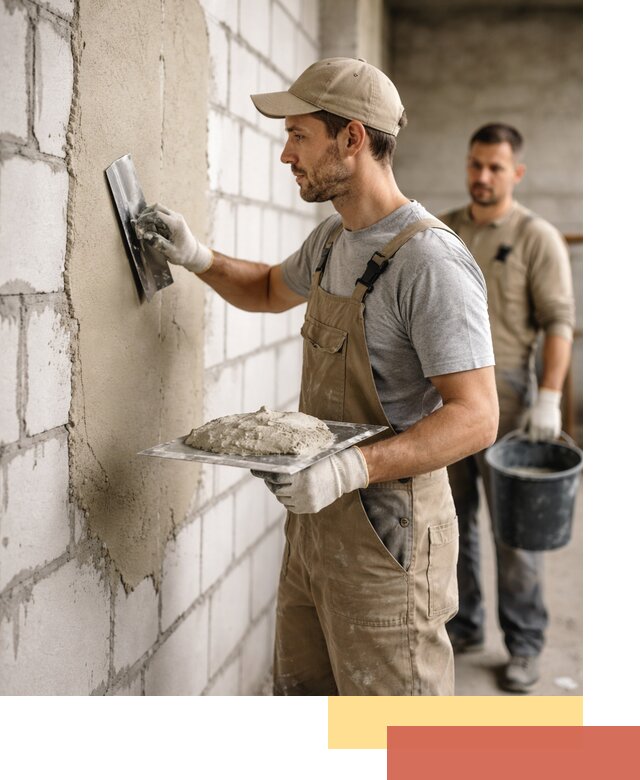 Штукатурка стен из газобетона в Урюпинске под ключ