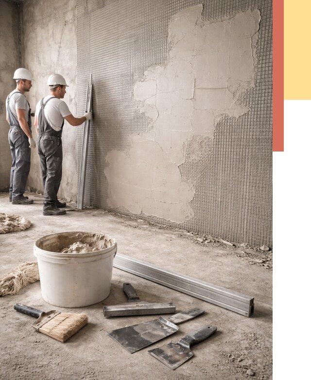 Штукатурка стен по сетке в Урюпинске от 5666 руб./м2 — быстро и недорого | ОТДЕЛОЧНИК-Рюп