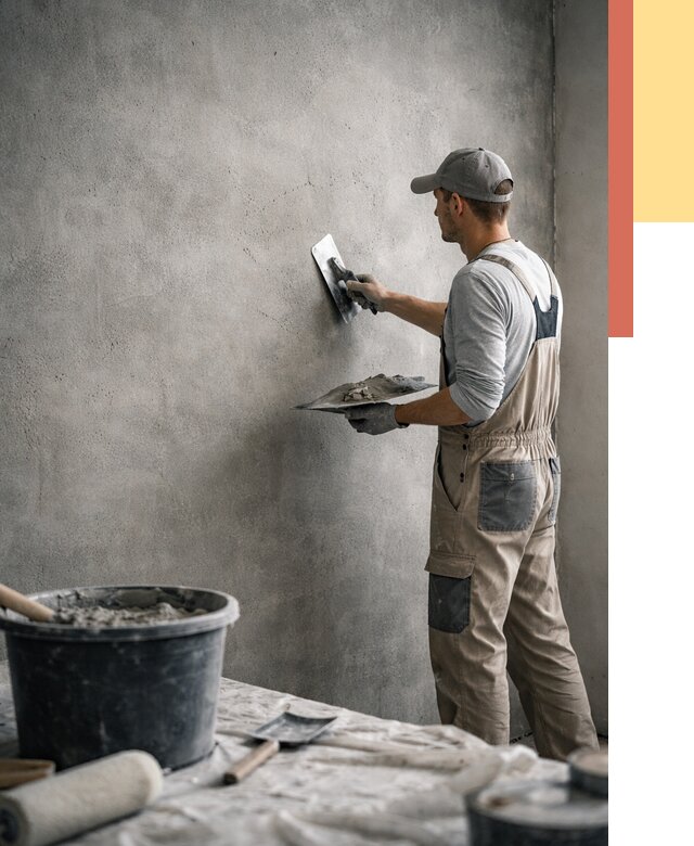 Декоративная штукатурка под бетон в Урюпинске от 2575 руб./м² — нанесение под ключ | ОТДЕЛОЧНИК-Рюп