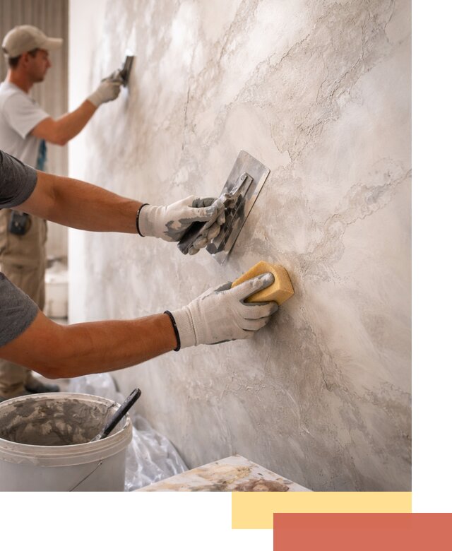 Декоративная штукатурка под мрамор в Урюпинске для стен и потолков