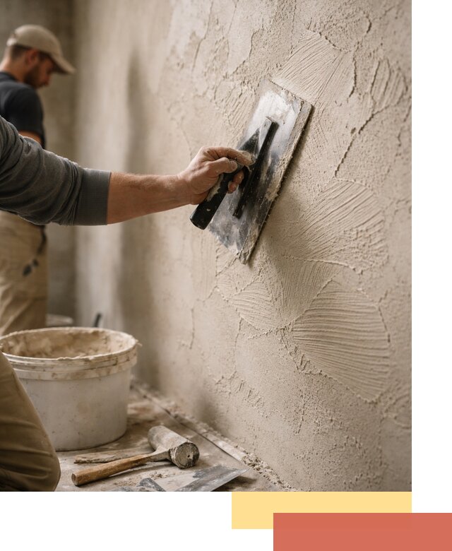 Фактурная штукатурка стен в Урюпинске — монтаж, отделка, реставрация