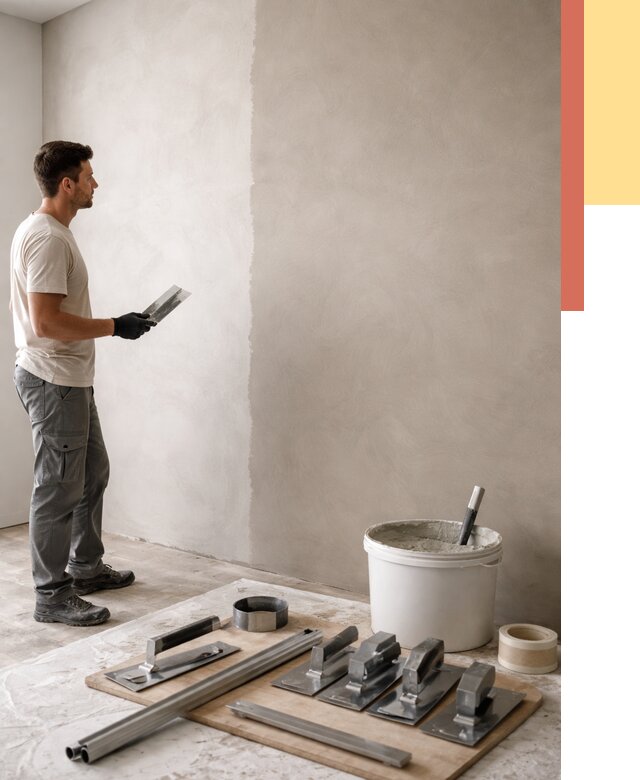 Нанесение микроцемента на стены в Урюпинске от 3296 руб./м2 под ключ | ОТДЕЛОЧНИК-Рюп