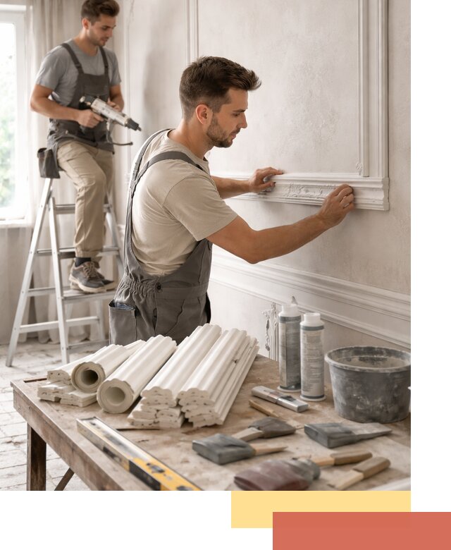 Монтаж лепнины на стены в Урюпинске профессионально и качественно