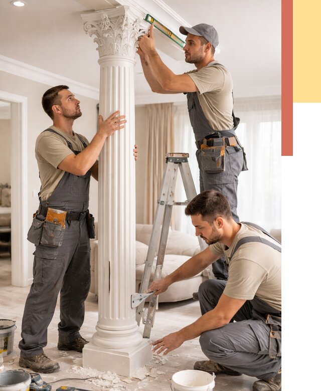 Установка декоративных колонн в Урюпинске от 12361 руб. под ключ | ОТДЕЛОЧНИК-Рюп