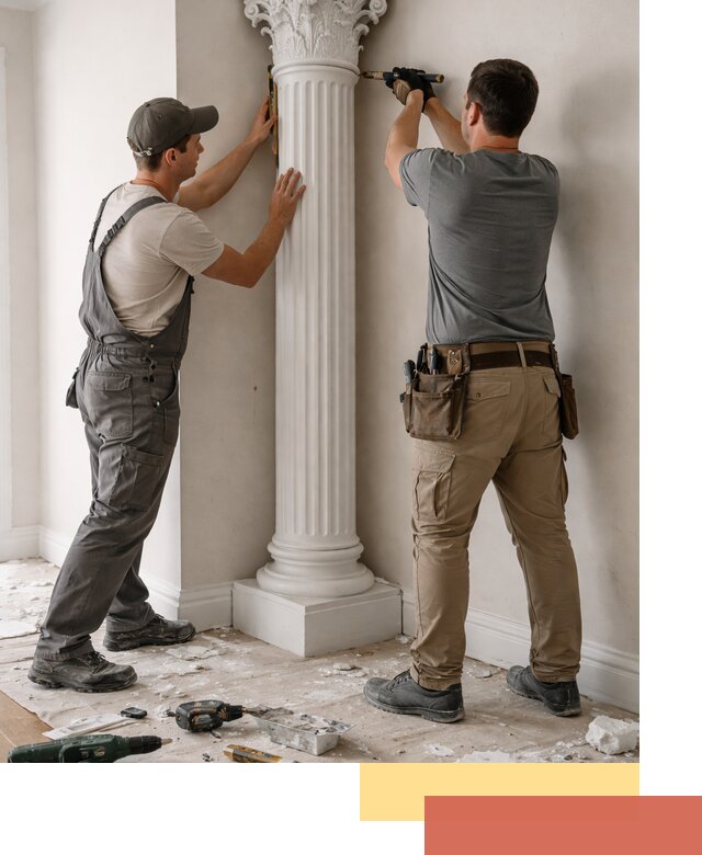 Установка декоративных колонн в Урюпинске под ключ