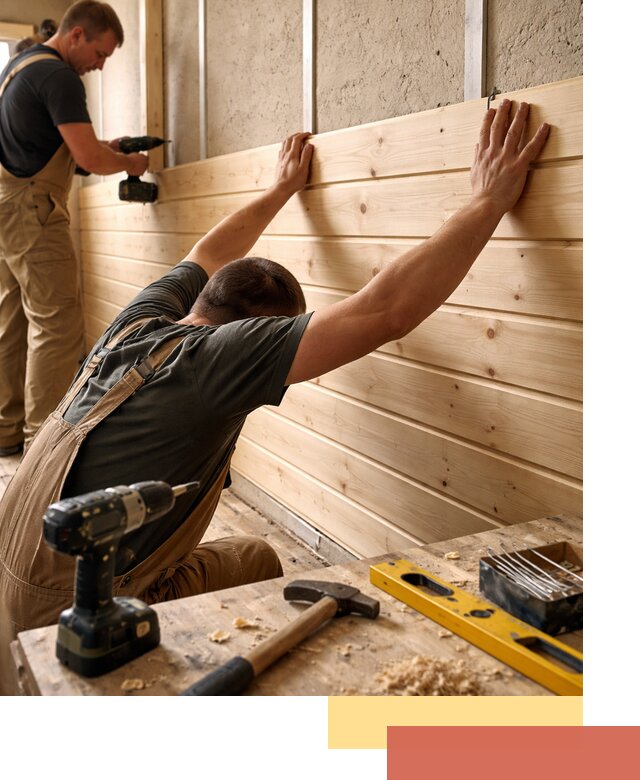 Монтаж деревянной вагонки на стены в Урюпинске быстро и качественно