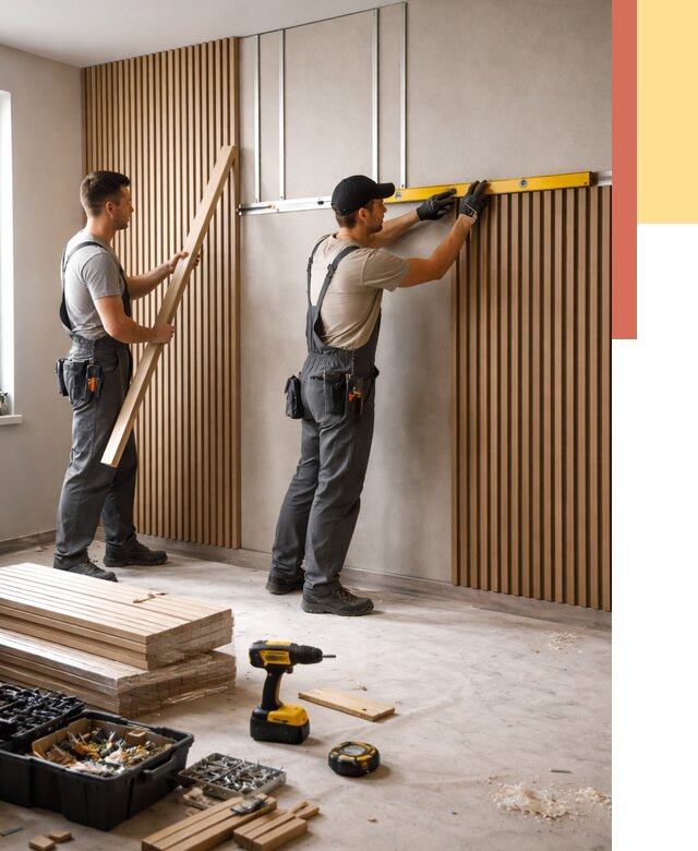 Монтаж реечных панелей на стены в Урюпинске от 1236 руб. — быстро и недорого | ОТДЕЛОЧНИК-Рюп