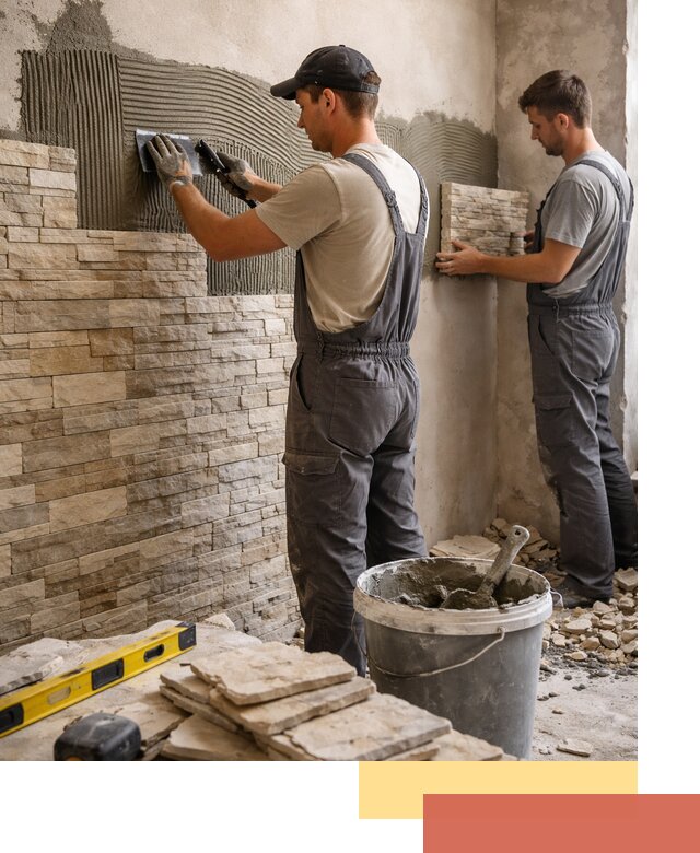 Монтаж искусственного камня в Урюпинске — облицовка стен и фасадов