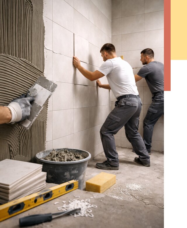 Укладка плитки на стены в Урюпинске от 876 руб. — качественно и недорого | ОТДЕЛОЧНИК-Рюп