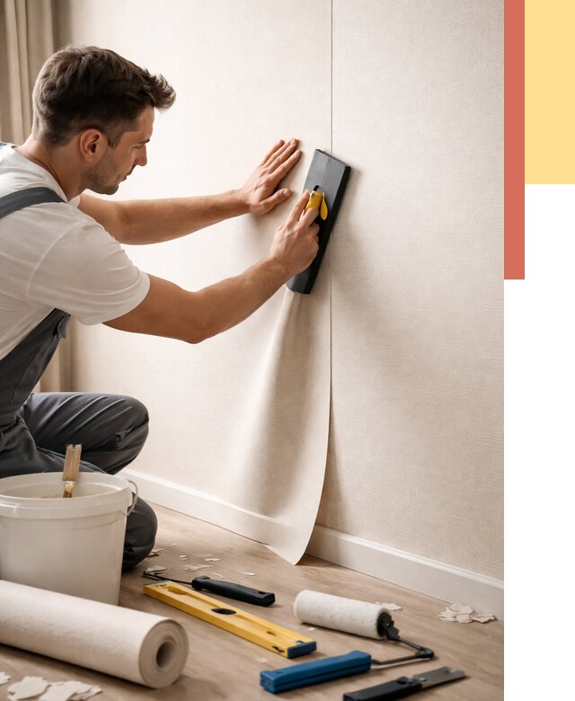 Поклейка виниловых обоев в Урюпинске от 4635 руб. | Быстро и недорого — ОТДЕЛОЧНИК-Рюп