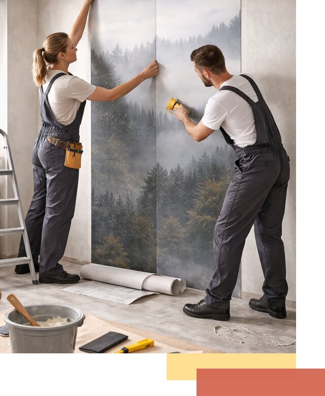 Поклейка фотообоев профессионально в Урюпинске под ключ