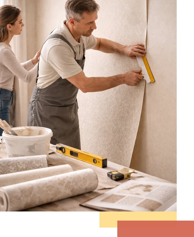 Поклейка обоев с подбором рисунка в Урюпинске