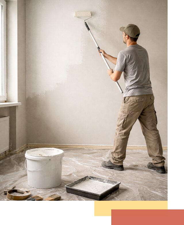 Покраска стен латексной краской в Урюпинске качественно и быстро