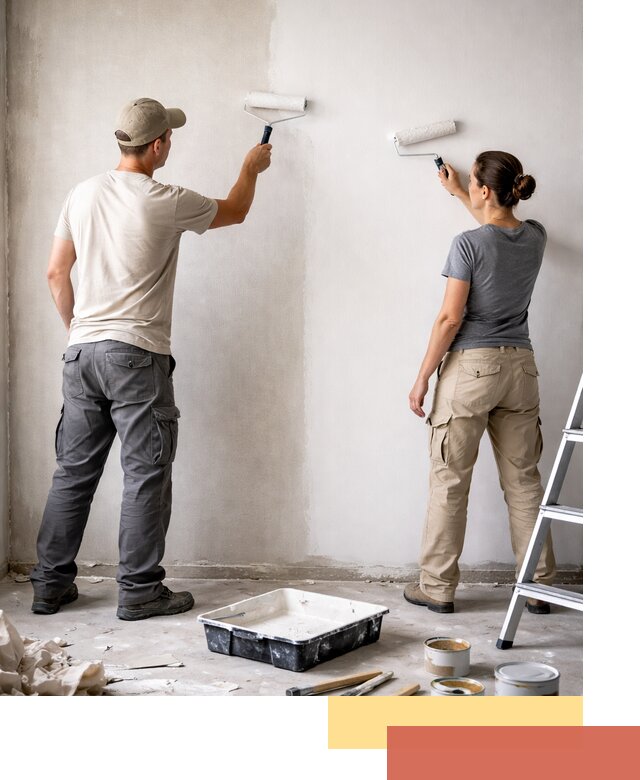 Окраска стен по стеклохолсту в Урюпинске качественно и долговечно