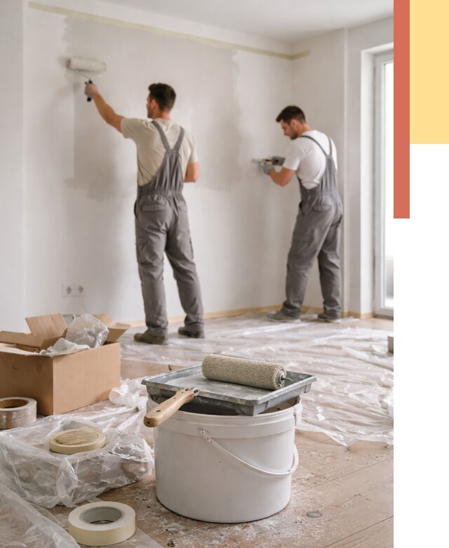 Покраска стен в квартире в Урюпинске от 2575 руб/м2 — быстро и недорого | ОТДЕЛОЧНИК-Рюп