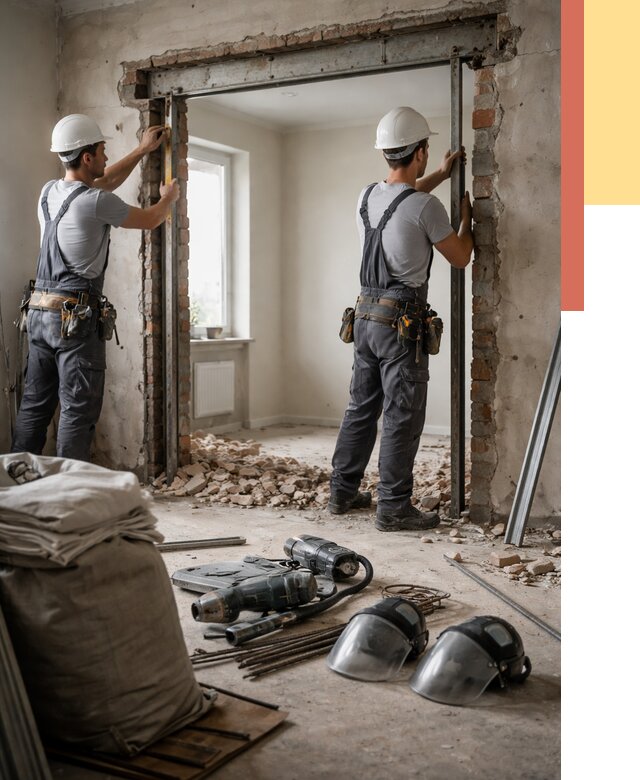 Расширение дверного проема в Урюпинске от 12876 руб. под ключ | ОТДЕЛОЧНИК-Рюп