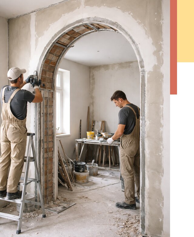 Устройство арочного проема в Урюпинске от 9786 руб. под ключ — быстро и недорого | ОТДЕЛОЧНИК-Рюп