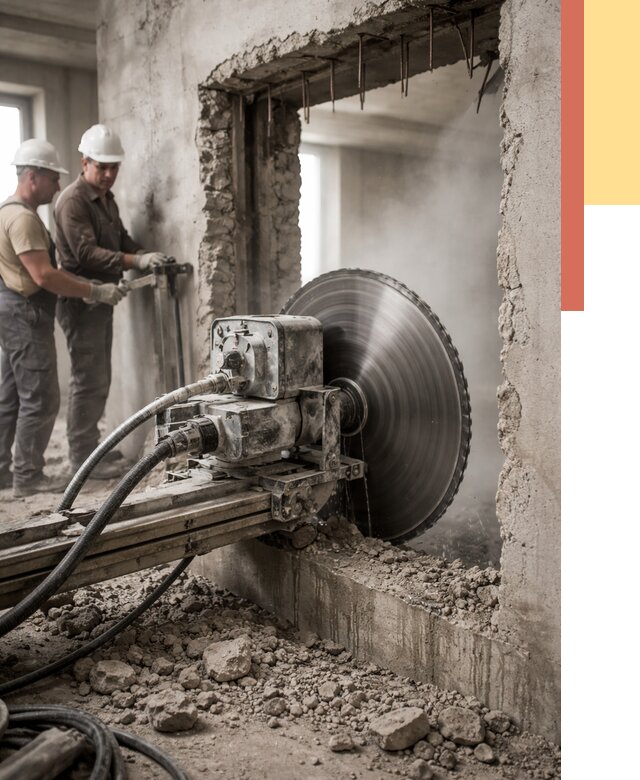 Алмазная резка проемов в Урюпинске от 4635 руб. быстро и недорого | ОТДЕЛОЧНИК-Рюп