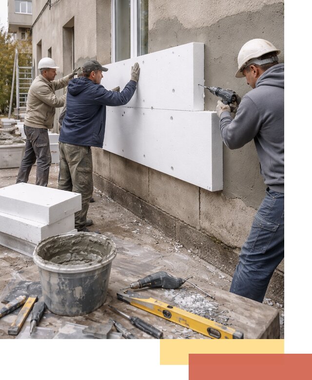 Утепление наружных стен пенопластом в Урюпинске