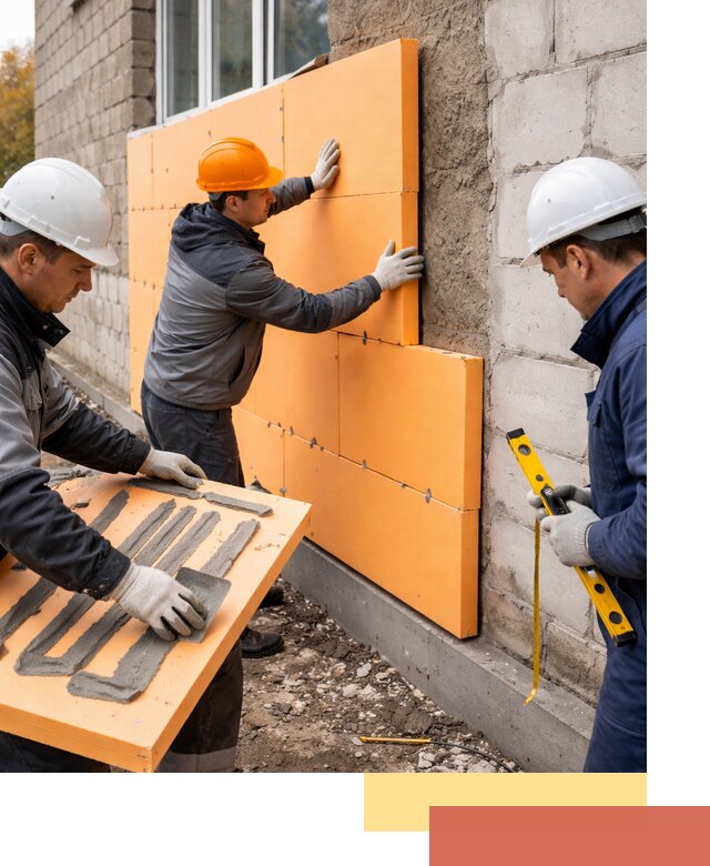 Утепление фасада пеноплексом под ключ в Урюпинске