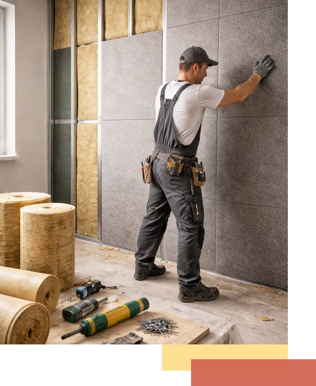 Профессиональная шумоизоляция стен в Урюпинске для квартиры и офиса