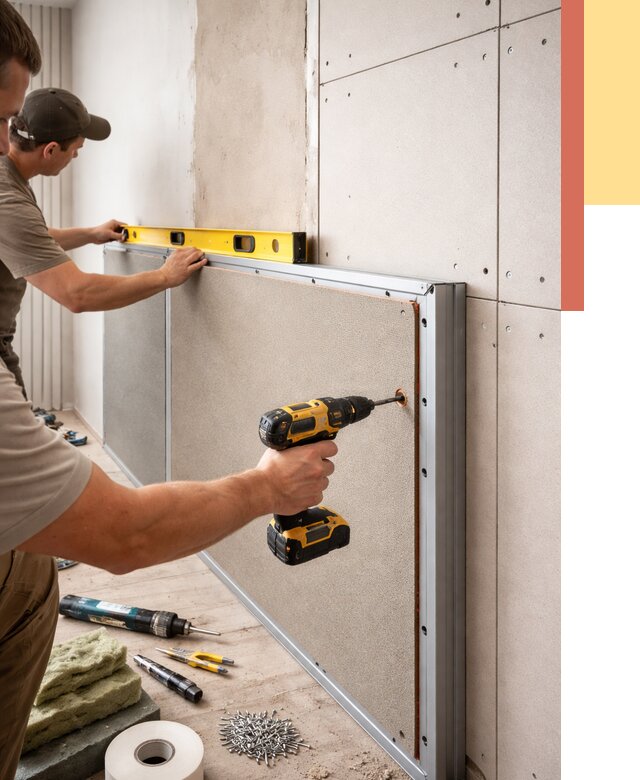 Шумоизоляция стен панелями ЗИПС в Урюпинске от 2266 руб./м² под ключ | ОТДЕЛОЧНИК-Рюп