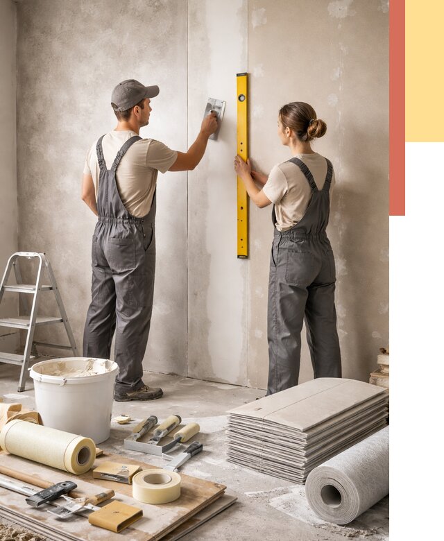 Отделка стен в Урюпинске от 1545 руб/м² — недорого, быстро, под ключ | ОТДЕЛОЧНИК-Рюп