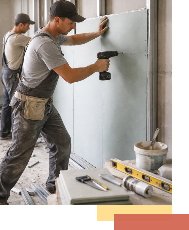 Кладка влагостойких перегородок ПГП в Урюпинске