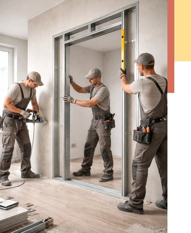 Устройство дверного проема в перегородке в Урюпинске от 4635 руб. под ключ | ОТДЕЛОЧНИК-Рюп