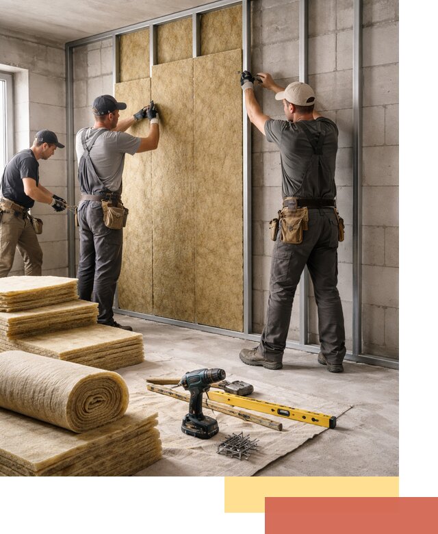 Шумоизоляция перегородок из блоков в Урюпинске — монтаж и защита шумоизоляцией