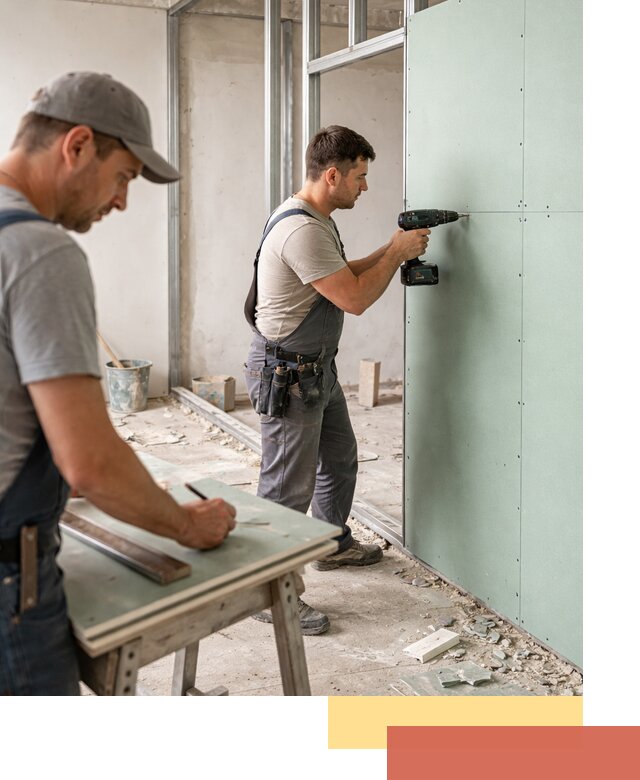 Перегородки из влагостойкого гипсокартона под ключ в Урюпинске