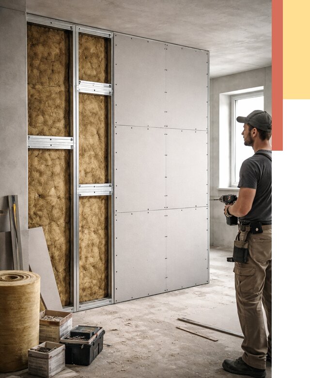 Усиленная перегородка под навеску в Урюпинске от 13185 руб. — монтаж под ключ | ОТДЕЛОЧНИК-Рюп