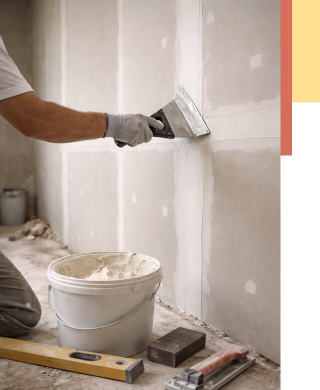 Шпаклевка перегородок из гипсокартона в Урюпинске от 2575 руб. — услуги ОТДЕЛОЧНИК-Рюп